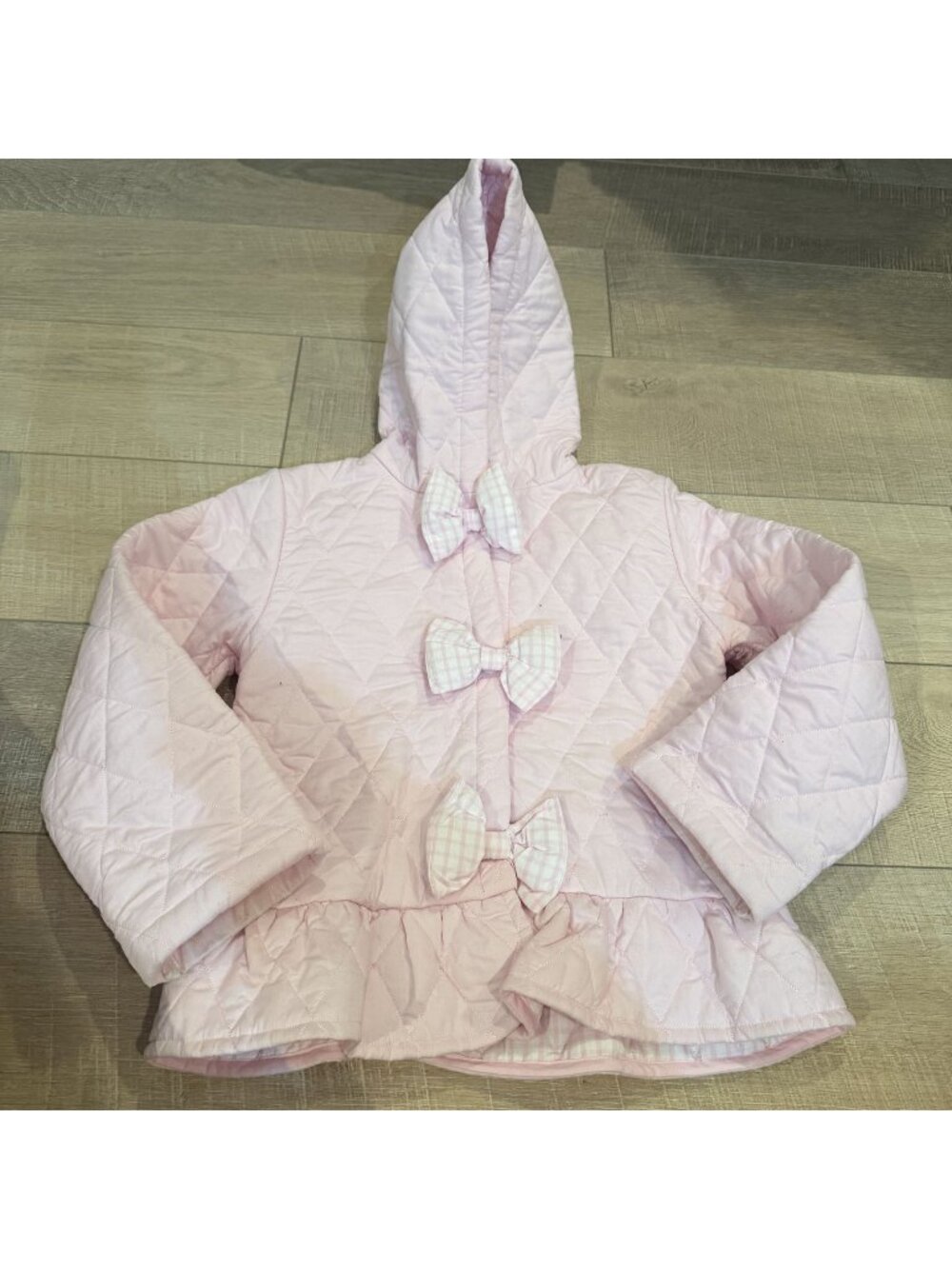 Classic Whimsy Girls Pink Hooded Quilted Jacket Size 6
